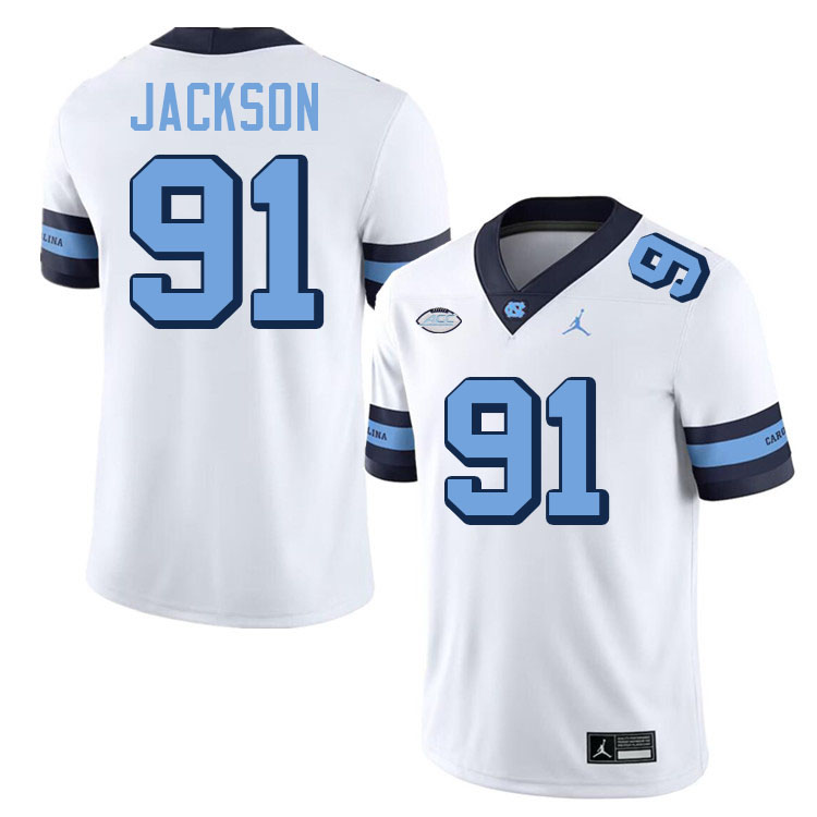 #91 Leroy Jackson North Carolina Tar Heels Jerseys,Apparels,Uniforms Stitched-Throwback White #91 Leroy Jackson North Carolina Tar Heels Jerseys,Apparels,Uniforms Stitched-Throwback White